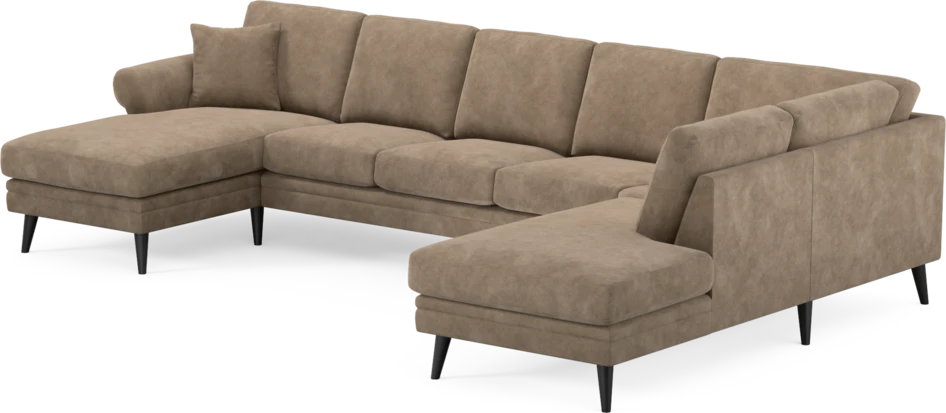 Eden - 3-sits soffa med schäslong vänster och divan höger - Beige