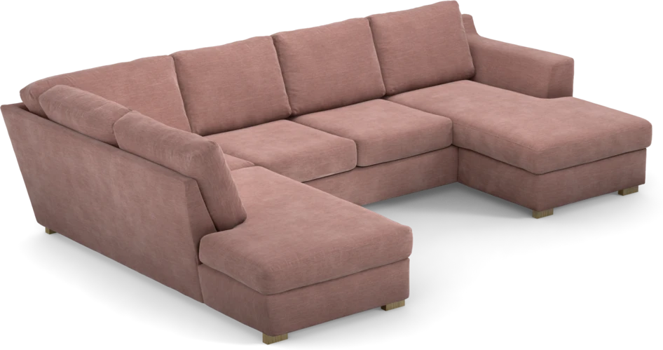 Friday - 3-sits soffa med divan vänster och schäslong höger - Rosa