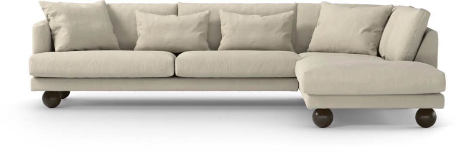 Harper - 3-sits soffa med divan höger - Vit