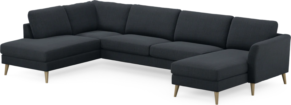 Bridge - 3-sits soffa med divan vänster och schäslong höger - Blå