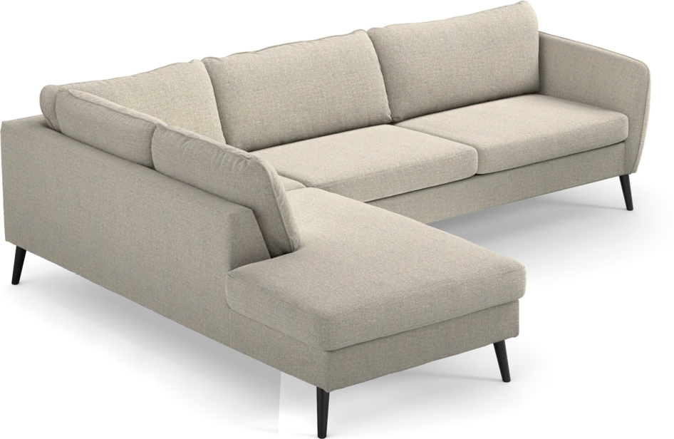 County - 2,5-sits soffa med divan vänster - Beige