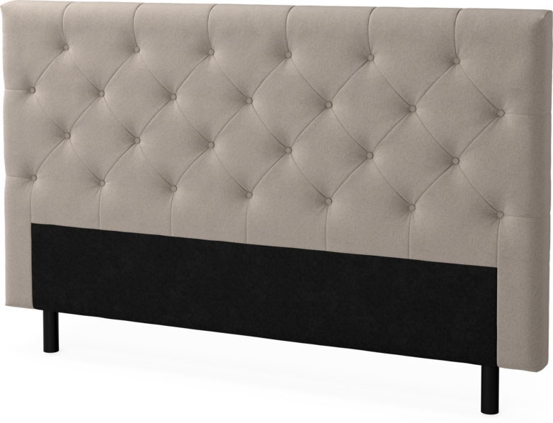 Delux Pikerad Låg - Sänggavel, 90-210 cm - Beige