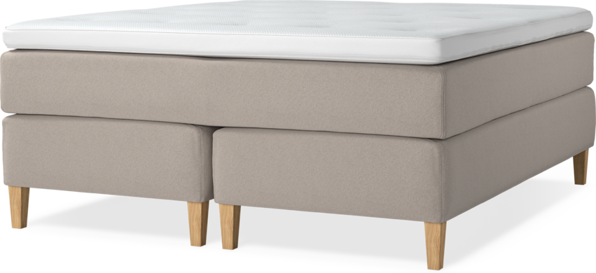 Delux Exclusive - Kontinentalsäng, dubbelsäng med bäddmadrass - Beige