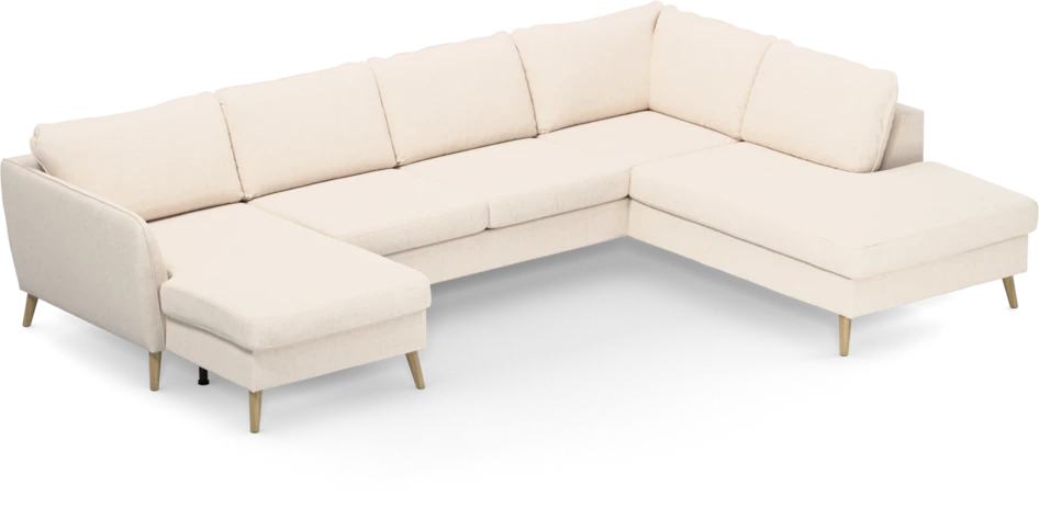 County - 3-sits soffa med schäslong vänster och divan höger - Vit