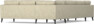Bridge - Hörnsoffa, 3+2-sits med schäslong vänster - Beige