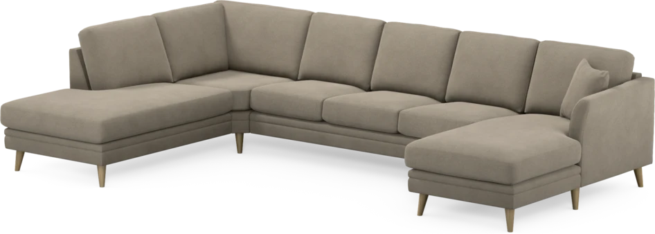Eden - 3-sits soffa med divan vänster och schäslong höger - Beige