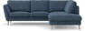 Madison - 2-sits soffa med divan höger - Blå