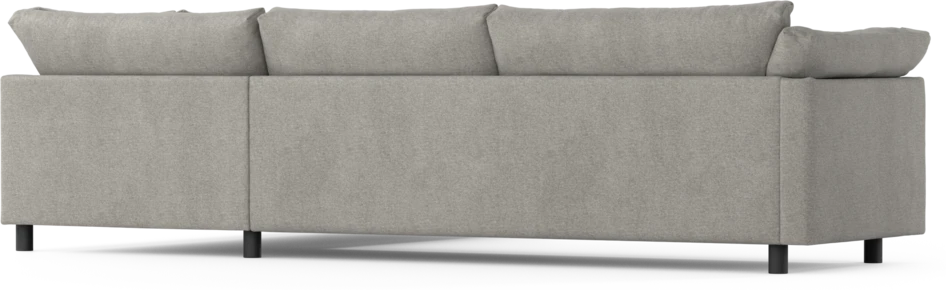 Cherrie - 3-sits soffa med divan höger, fast klädsel - Grå