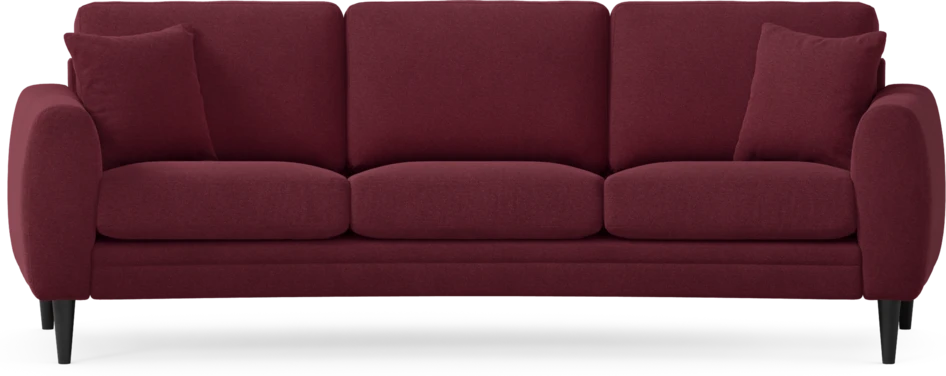 Eden - 3-sits soffa svängd - Röd