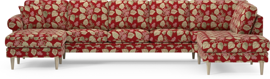 Eden - 3-sits soffa med schäslong vänster och divan höger - Flerfärgad