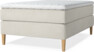 Delux Exclusive - Kontinentalsäng, enkelsäng 140 cm med bäddmadrass - Beige