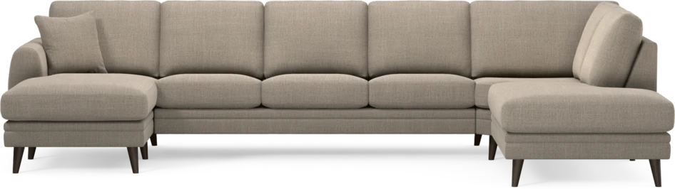 Eden - 3-sits soffa med schäslong vänster och divan höger - Beige