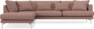 Harper - 3-sits soffa med divan vänster - Rosa