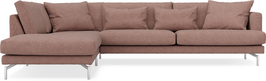 Harper - 3-sits soffa med divan vänster - Rosa