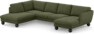 Madison Lux - 2-sits soffa med divan vänster och schäslong höger - Grön