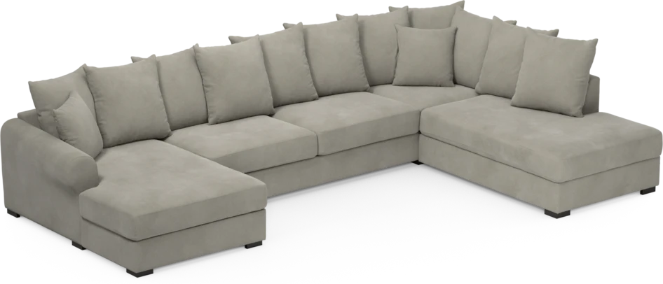 Town - 3-sits soffa med divan höger och schäslong vänster - Grå