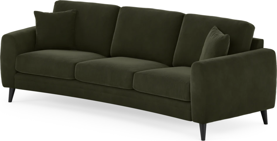 Eden - 3-sits soffa svängd - Grön