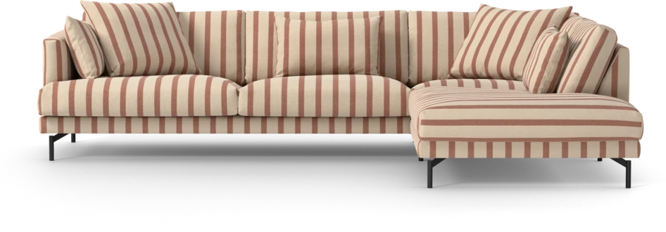 Harper - 3-sits soffa med divan höger - Flerfärgad