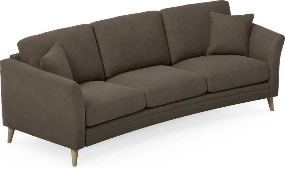Eden - 3-sits soffa svängd - Brun