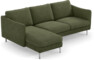 Madison Lux - 2-sits soffa med schäslong vänster - Grön