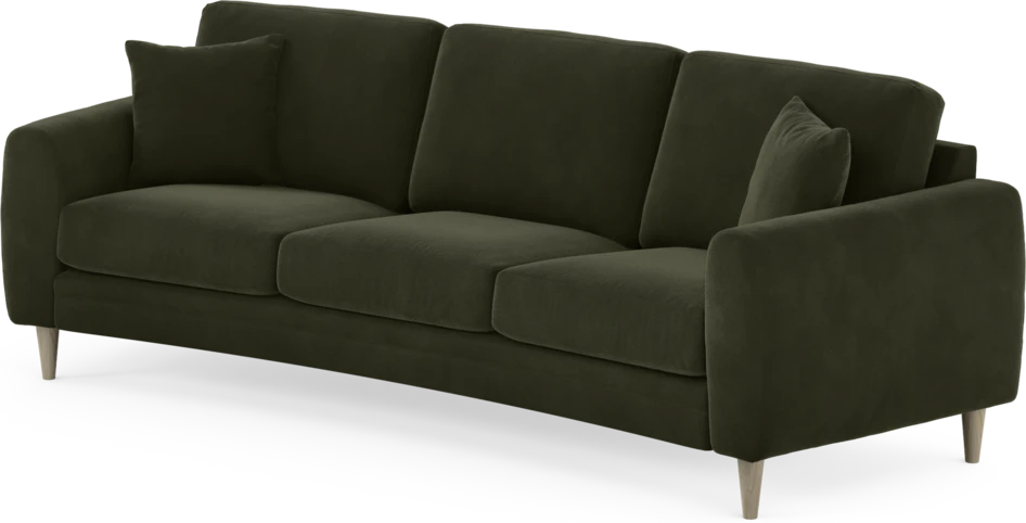 Eden - 3-sits soffa svängd - Grön