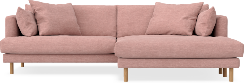 Harper - 4-sits med schäslong XL höger - Rosa