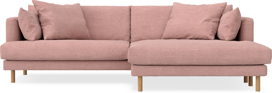 Harper - 4-sits med schäslong XL höger - Rosa
