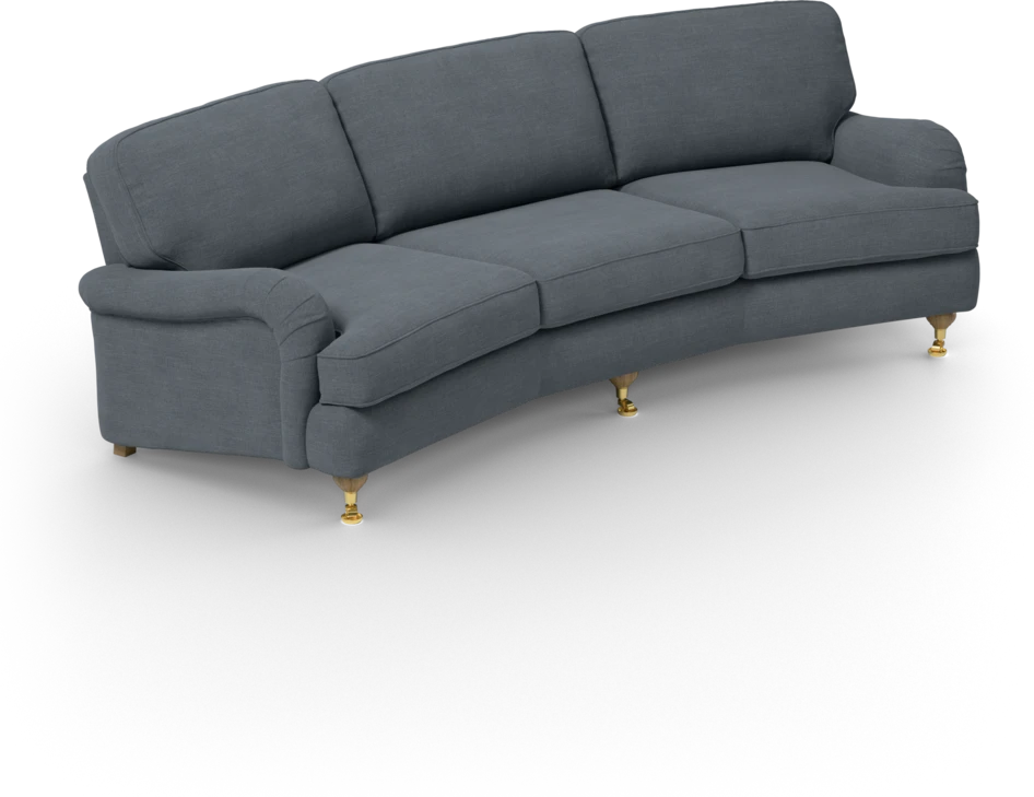 Oxford - 3-sits soffa svängd - Blå