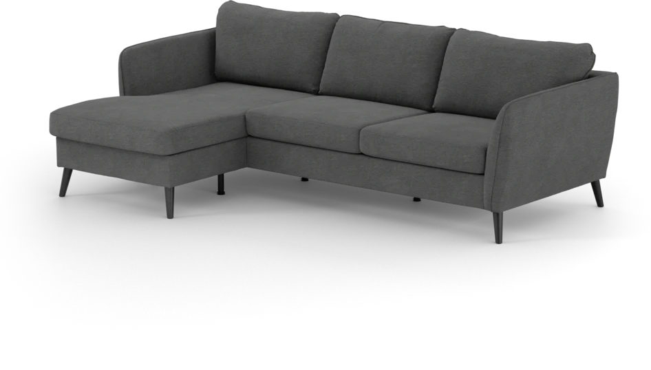 County - 3-sits soffa med flyttbar schäslong - Grå
