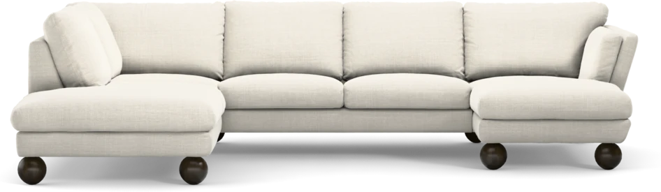 Madison - 2-sits soffa med divan vänster och schäslong höger - Vit
