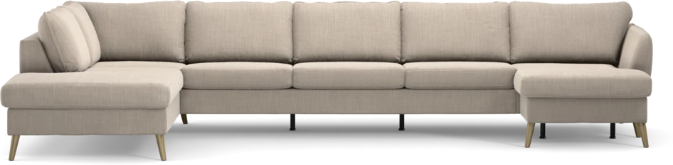 County - 4-sits soffa med divan vänster och schäslong höger - Beige