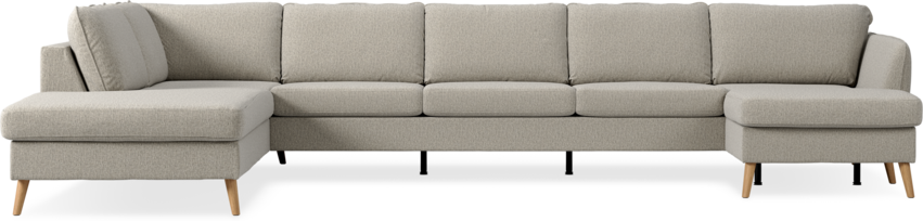 County - 4-sits soffa med divan vänster och schäslong höger - Beige