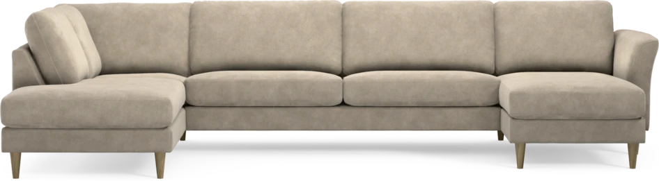 Bridge - 3-sits soffa med divan vänster och schäslong höger - Beige