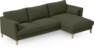 Winston - 3-sits soffa med schäslong, vändbar - Grön