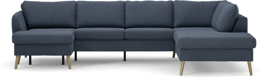 County - 3-sits soffa med schäslong vänster och divan höger - Blå