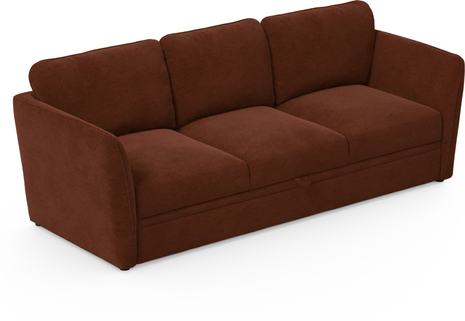 Öland - Bäddsoffa 3-sits, längsbäddad - Orange