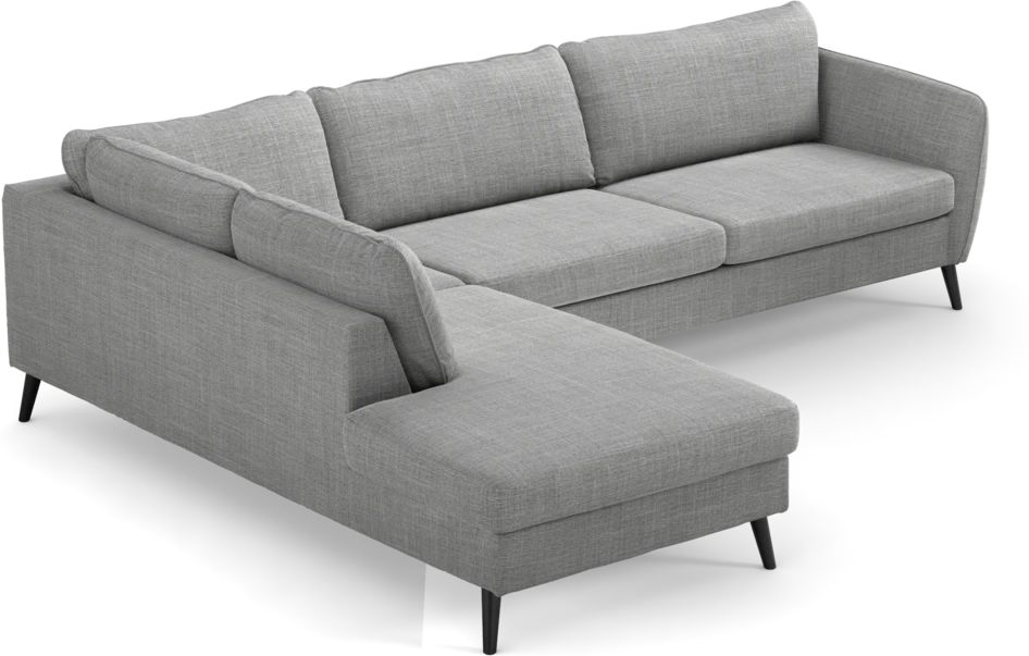 County - 2,5-sits soffa med divan vänster - Grå