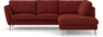 Madison Lux - 2-sits soffa med divan höger - Röd