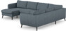 County - Hörnsoffa, 3+2-sits med schäslong vänster - Blå