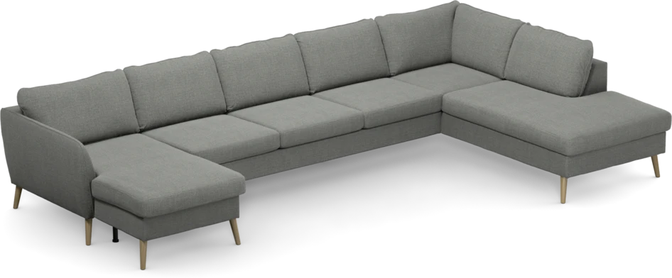 County - 4-sits soffa med schäslong vänster och divan höger - Grå