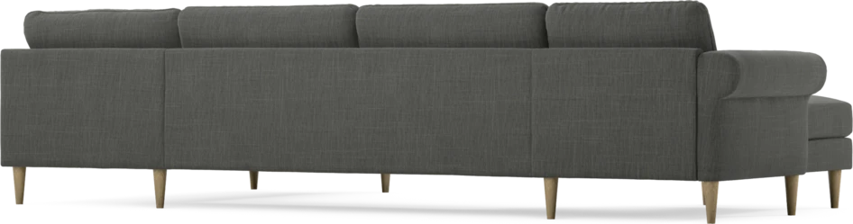 Bridge - 3-sits soffa med schäslong vänster och divan höger - Grå