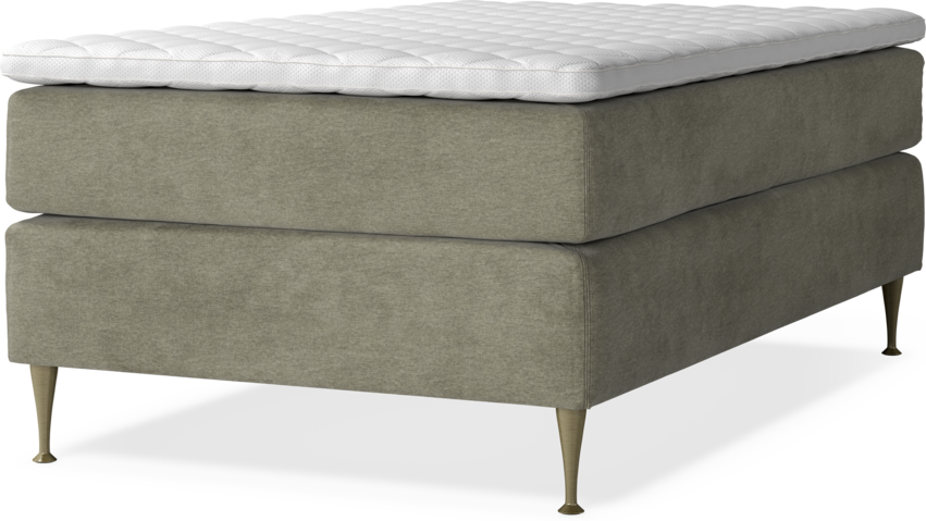 Delux Dream - Kontinentalsäng, enkelsäng med bäddmadrass - Beige