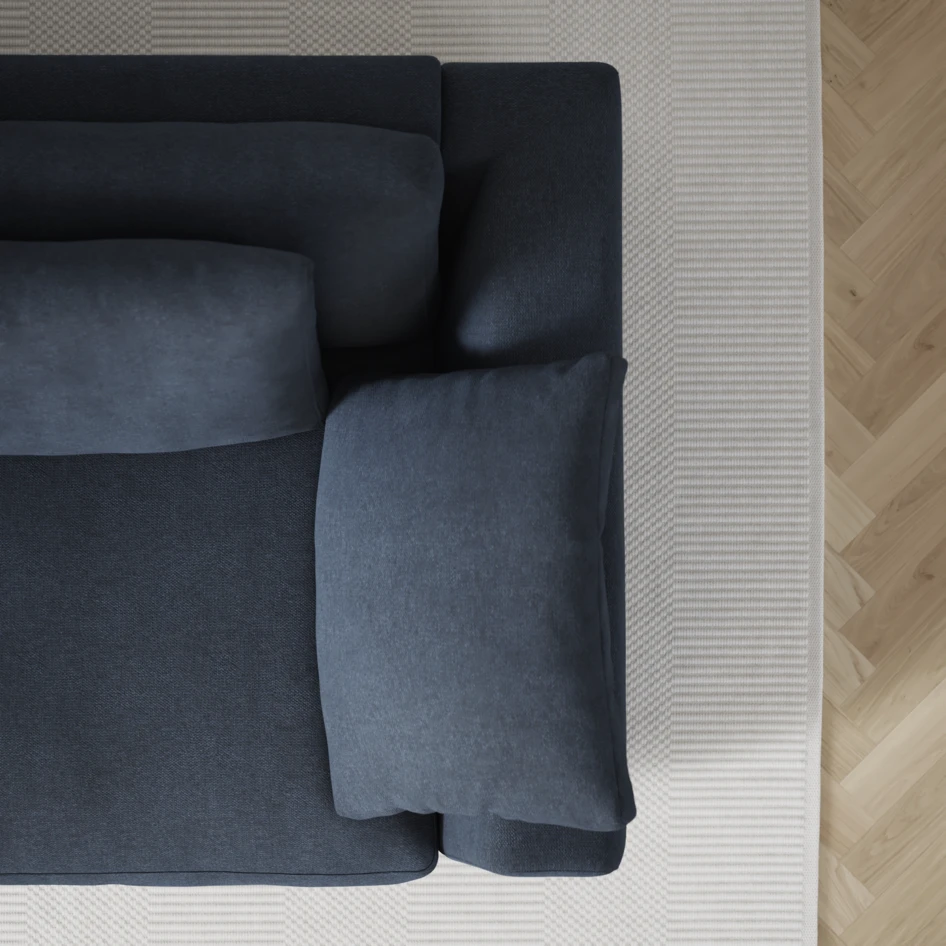 Amie - 4-sits soffa - Blå
