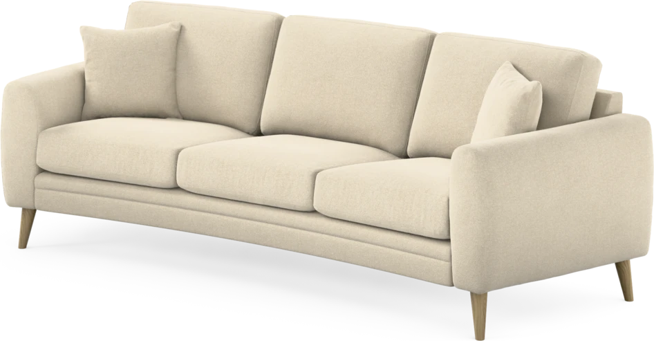 Eden - 3-sits soffa svängd - Beige