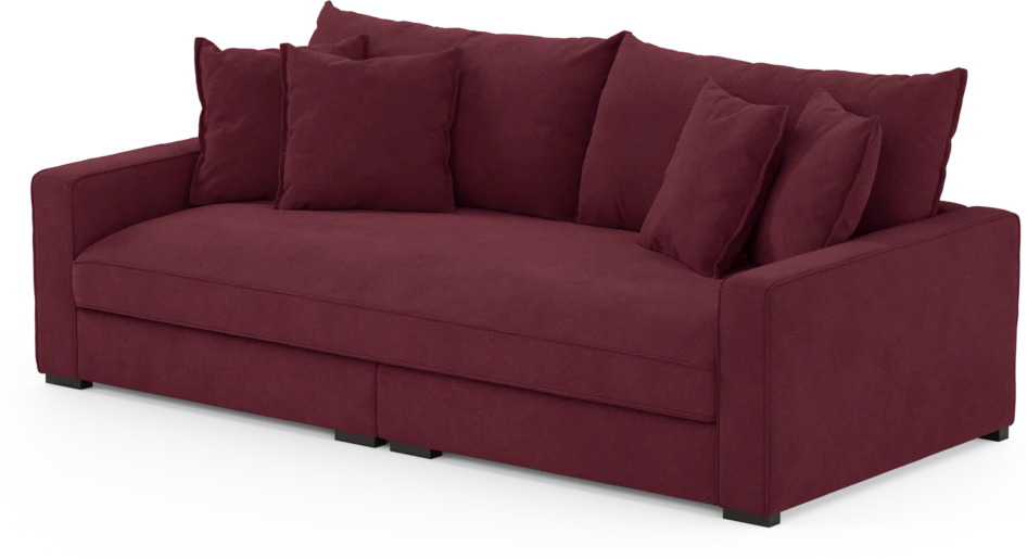 Rossi - 3-sits soffa, hel dyna - Röd