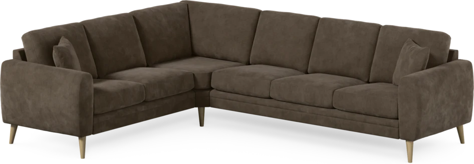 Eden - Hörnsoffa, 2+3-sits - Brun