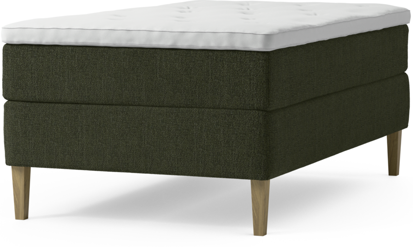 Delux Exclusive - Kontinentalsäng, enkelsäng 120 cm med bäddmadrass och sängben