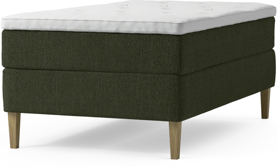 Delux Exclusive - Kontinentalsäng, enkelsäng 120 cm med bäddmadrass och sängben