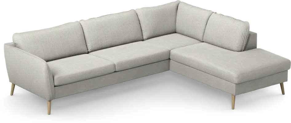 County - 2,5-sits soffa med divan höger - Grå
