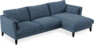 Winston - 3-sits soffa med schäslong, vändbar - Blå